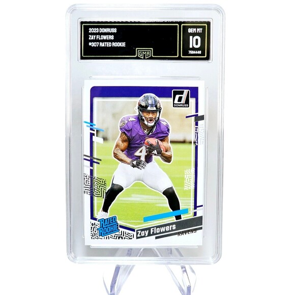 Zay Flowers #307 Panini Donruss Rated Rookie GEM MINT 10 Ravens 2023 - Picture 4 of 4